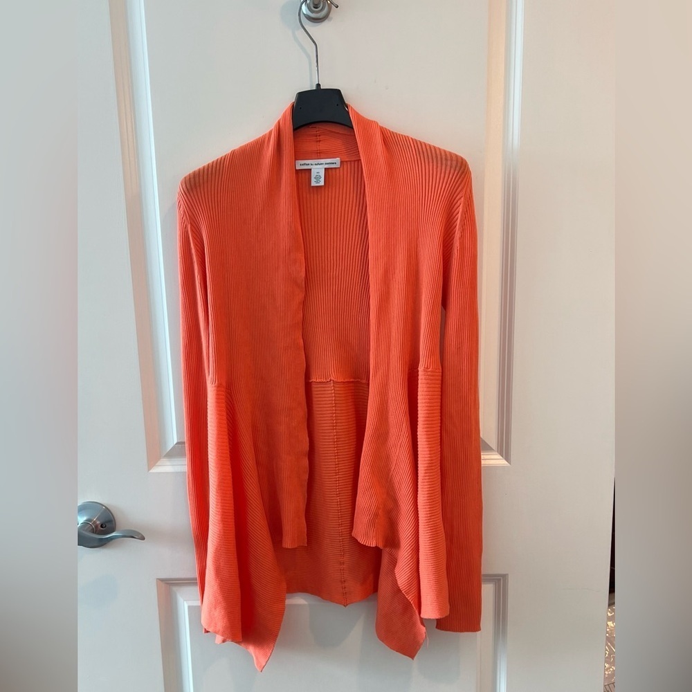 Cotton By Autumn Cashmere Vibrant Orange Cardigan